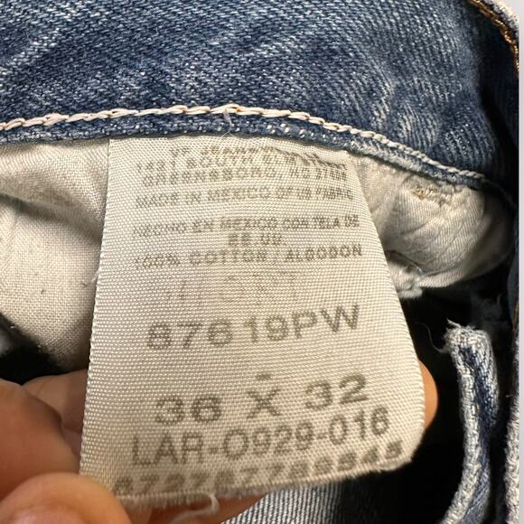 VTG Rustler Blue Jeans Mens Size 36/32 Casual Straight Leg Everyday Work Midrise - Picture 7 of 8